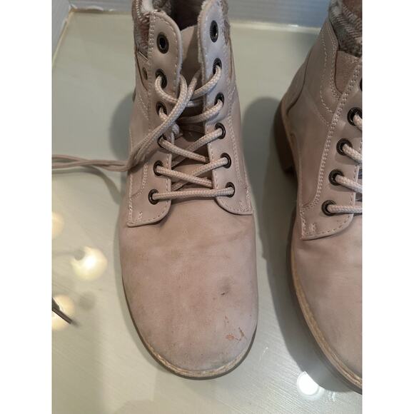 Anjou Femme Womens Hiking Snow Boots Lace Up‎ Round Toe Ankle Fleece Lined - Picture 2 of 12